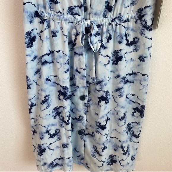 NWT Rock & Republic Dress L Blue White Tie Die - Picture 6 of 11
